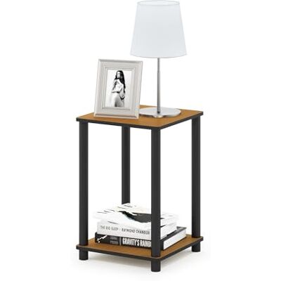 Furinno Haydn servírovací stolek, dřevo, světlá třešeň/černá, 34,04 x 34,04 x 50,8 cm Furinno Haydn servírovací stolek, dřevo, světlá třešeň/černá, 34,04 x 34,04 x 50,8 cm