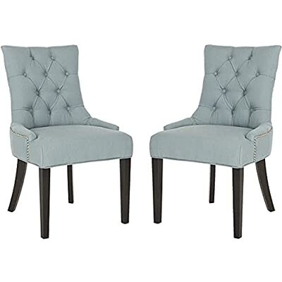 Safavieh Elise Dining Stuhl (2er-Set), Polsterung, Grau / weiß,55 X 60 X 92.45 cm Safavieh Elise Dining Stuhl (2er-Set), Polsterung, Grau / weiß,55 X 60 X 92.45 cm