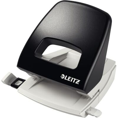 Leitz Kancelářská děrovačka NeXXt Series, 25 listů, černá Z kovu, ergonomický design, černý, série NeXXt, 50050095 Leitz Kancelářská děrovačka NeXXt Series, 25 listů, černá Z kovu, ergonomický design, černý, série NeXXt, 50050095