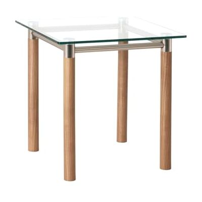 HAKU Möbel Servírovací stolek Noce, satinovaný, kov, bezpečnostní sklo – rozměry: š 42 cm x v 43 cm x h 42 cm, styl: Contemporary HAKU Möbel Servírovací stolek Noce, satinovaný, kov, bezpečnostní sklo – rozměry: š 42 cm x v 43 cm x h 42 cm, styl: Contemporary