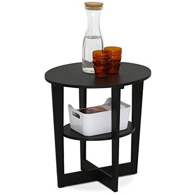 Furinno JAYA oválný servírovací stolek, dřevo, ořech, 39. 62 x 39. 62 x 49. 53 cm, ořech Furinno JAYA oválný servírovací stolek, dřevo, ořech, 39. 62 x 39. 62 x 49. 53 cm, ořech