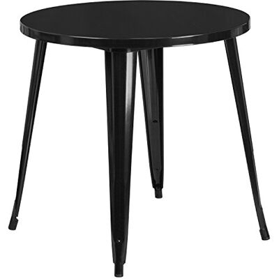 Flash Furniture Stůl Jeffrey pro vnitřní a venkovní použití, 76,2 cm, kulatý, kov, černý Flash Furniture Stůl Jeffrey pro vnitřní a venkovní použití, 76,2 cm, kulatý, kov, černý