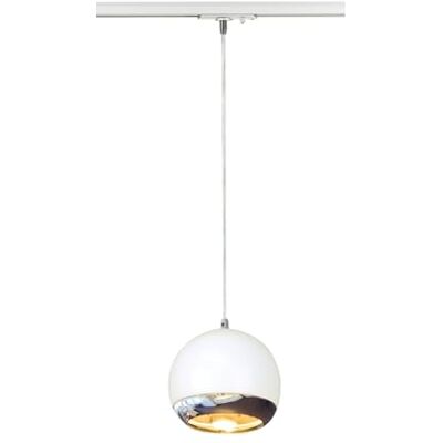 SLV LIGHT EYE, závěsné svítidlo pro vysokonapěťovou kolejnici 1fázová, bílá / chrom SLV LIGHT EYE, závěsné svítidlo pro vysokonapěťovou kolejnici 1fázová, bílá / chrom