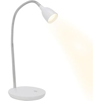 Brilliant Lampa Anthony LED Stolní lampa železo/bílá 1x 2,4 W LED integrovaná, (200 lm, 3000 K) s tlačítkovým spínačem na základně Brilliant Lampa Anthony LED Stolní lampa železo/bílá 1x 2,4 W LED integrovaná, (200 lm, 3000 K) s tlačítkovým spínačem na základně