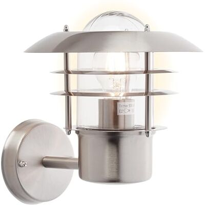 Brilliant Lampa Terrence Venkovní nástěnné svítidlo stojící z nerezové oceli 1x A60, E27, 60 W, g. f. normální lampy n. ent. IP stupeň ochrany: 44 ochrana proti stříkající vodě vhodné pro LED Brilliant Lampa Terrence Venkovní nástěnné svítidlo stojící z nerezové oceli 1x A60, E27, 60 W, g. f. normální lampy n. ent. IP stupeň ochrany: 44 ochrana proti stříkající vodě vhodné pro LED