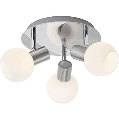 Brilliant Lampa Tiara Spotrondell 3flg železo/bílá 3x D45, E14, 40 W, vhodná pro žárovky s kapkami (není součástí dodávky) hlavy otočné Brilliant Lampa Tiara Spotrondell 3flg železo/bílá 3x D45, E14, 40 W, vhodná pro žárovky s kapkami (není součástí dodávky) hlavy otočné