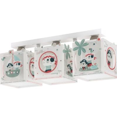 Dalber Kinderlampe Deckenleuchte, Kinderzimmer Deckenlampe 3 Lichter Tiere Piraten The Pirates, 50 x 14 x 20.5 cm Dalber Kinderlampe Deckenleuchte, Kinderzimmer Deckenlampe 3 Lichter Tiere Piraten The Pirates, 50 x 14 x 20.5 cm