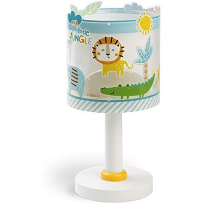Dalber Dětská stolní lampa lampa na noční stolek Little Jungle džungle zvířata lvi sloni žirafy krokodýl, 40 W, barevná Dalber Dětská stolní lampa lampa na noční stolek Little Jungle džungle zvířata lvi sloni žirafy krokodýl, 40 W, barevná