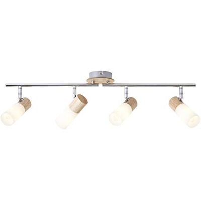 Brilliant Lampe Babsan Spotrohr 4flg holz hell/weiß 4x C35, E14, 3.5W, geeignet für Kerzenlampen (nicht enthalten) Köpfe schwenkbar/Arme drehbar Brilliant Lampe Babsan Spotrohr 4flg holz hell/weiß 4x C35, E14, 3.5W, geeignet für Kerzenlampen (nicht enthalten) Köpfe schwenkbar/Arme drehbar