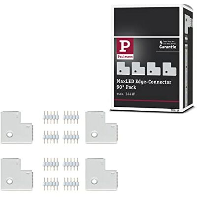 Paulmann 70616 MaxLED rohová spojka pro LED pásek 90° bílý proužek příslušenství balení 4 ks vč. 8 konektorů pro vnitřní a vnější rohy Paulmann 70616 MaxLED rohová spojka pro LED pásek 90° bílý proužek příslušenství balení 4 ks vč. 8 konektorů pro vnitřní a vnější rohy
