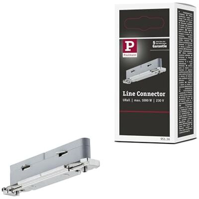 Paulmann 95136 URail spojka liniový konektor 70 x 11 mm max. 1 000 W stříbrný kolejnicový systém Paulmann 95136 URail spojka liniový konektor 70 x 11 mm max. 1 000 W stříbrný kolejnicový systém