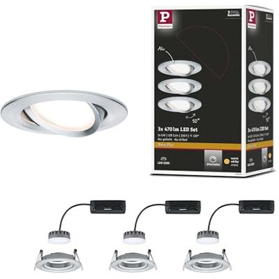 Paulmann Premium EBL Set Coin Slim stmívatelná kulatá otočná LED 3 x 6,8 W 2700K 230 V 51 mm hliník ged./hliník Paulmann Premium EBL Set Coin Slim stmívatelná kulatá otočná LED 3 x 6,8 W 2700K 230 V 51 mm hliník ged./hliník