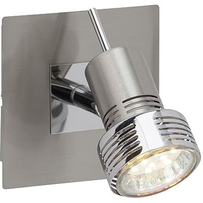 Brilliant Lampa Kassandra LED nástěnné bodové světlo železo/chrom 1 x LED-PAR51, GU10, 3W LED reflektorová lampa včetně, (250 lm, 3000 K) hlava otočná Brilliant Lampa Kassandra LED nástěnné bodové světlo železo/chrom 1 x LED-PAR51, GU10, 3W LED reflektorová lampa včetně, (250 lm, 3000 K) hlava otočná