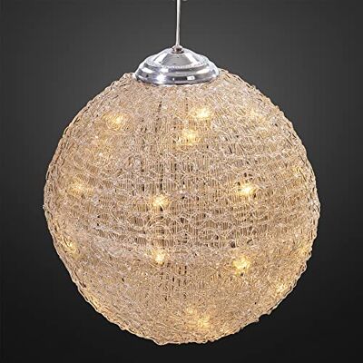 Hellum LED dekorační akrylová koule Ø 30 cm 40 LED teplá bílá venkovní přívodní kabel 5 m transparentní venkovní transformátor <59 lumenů 878400 Hellum LED dekorační akrylová koule Ø 30 cm 40 LED teplá bílá venkovní přívodní kabel 5 m transparentní venkovní transformátor <59 lumenů 878400