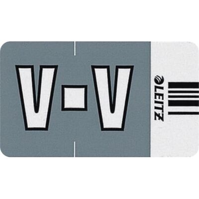Leitz 66311000 Orgacolor Buchstabensignal V, 250 Stück, grau Leitz 66311000 Orgacolor Buchstabensignal V, 250 Stück, grau