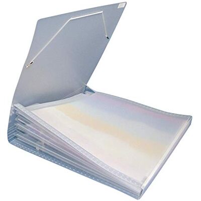Rayher Kapsa na dokumenty pro scrapbooking, 33 x 33,5 cm, 7 přihrádek, transparentní plast, uzávěr na gumový pásek, třídicí složka, 7870500, šedá Rayher Kapsa na dokumenty pro scrapbooking, 33 x 33,5 cm, 7 přihrádek, transparentní plast, uzávěr na gumový pásek, třídicí složka, 7870500, šedá