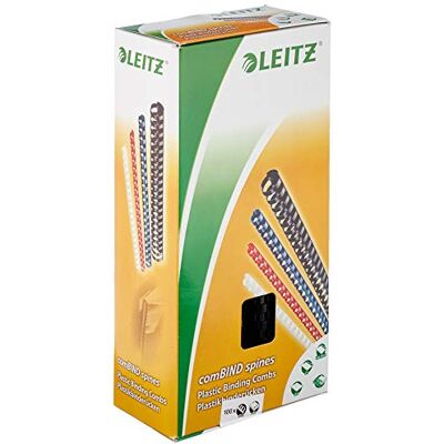 Leitz 35043 plastový vázací hřbet, A4, plast, 12 mm, 95 listů, 100 kusů, černá Leitz 35043 plastový vázací hřbet, A4, plast, 12 mm, 95 listů, 100 kusů, černá