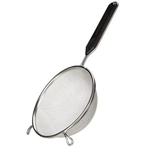 Fackelmann Sítko Ø 16 cm, kuchyňské síto z dvojitě pocínované oceli, cedník s jemnými oky s vložkou z plastu (barva: černá/stříbrná), množství: 1 kus Fackelmann Sítko Ø 16 cm, kuchyňské síto z dvojitě pocínované oceli, cedník s jemnými oky s vložkou z plastu (barva: černá/stříbrná), množství: 1 kus