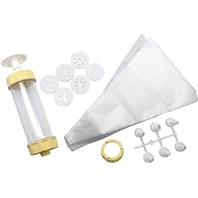 Zenker 15285 Sada na pečivo a dekorace, zdobicí sáčky, hubice, lis na pečivo, plast, krémová/bílá Zenker 15285 Sada na pečivo a dekorace, zdobicí sáčky, hubice, lis na pečivo, plast, krémová/bílá