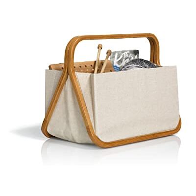 Prym plachtovina a bambus (45 x 27 x 37 cm) přírodní béžová barva design skládání a koš – 1 kus Prym plachtovina a bambus (45 x 27 x 37 cm) přírodní béžová barva design skládání a koš – 1 kus