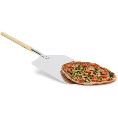 Relaxdays čtvercová kůra na pizzu, hliníková kůra na pizzu s dřevěnou rukojetí, posunovač chleba pro troubu HBT: 3x30,5x79cm, šedá Relaxdays čtvercová kůra na pizzu, hliníková kůra na pizzu s dřevěnou rukojetí, posunovač chleba pro troubu HBT: 3x30,5x79cm, šedá