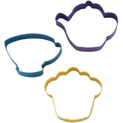 Wilton Cookie Cutter Set Ausstechformen, Tea Party, Set/3 Wilton Cookie Cutter Set Ausstechformen, Tea Party, Set/3