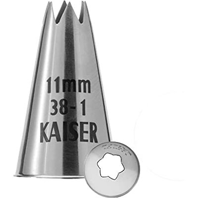 Kaiser Sterntülle 11 mm, Spritztülle, Edelstahl rostfrei, falz- und randfrei, Silber Kaiser Sterntülle 11 mm, Spritztülle, Edelstahl rostfrei, falz- und randfrei, Silber