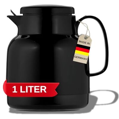 Helios Mondo Kunststoff-Isolierkanne mit Teesieb, Schwarz, 14.2 x 13.6 x 19.3 cm Helios Mondo Kunststoff-Isolierkanne mit Teesieb, Schwarz, 14.2 x 13.6 x 19.3 cm