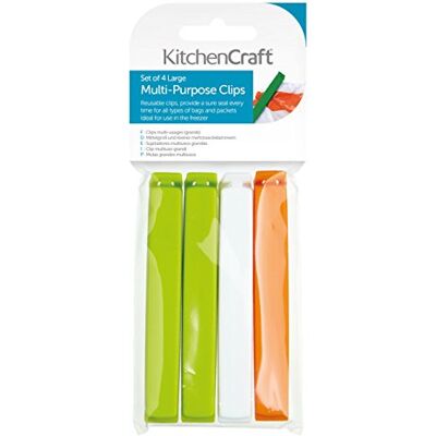 KitchenCraft Kitchen Craft sáčků svorek, velký, 4dílná sáček KitchenCraft Kitchen Craft sáčků svorek, velký, 4dílná sáček