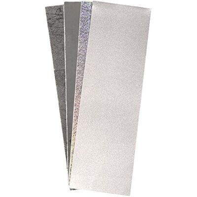 Rayher 31439000 ozdobný vosk, stříbrné odstíny, sada 4 ozdobných voskových desek, po 20 x 6,5 cm, vosk na zdobení svíček, vosková fólie Rayher 31439000 ozdobný vosk, stříbrné odstíny, sada 4 ozdobných voskových desek, po 20 x 6,5 cm, vosk na zdobení svíček, vosková fólie