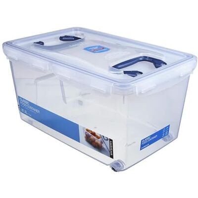 LocknLock Univerzální box od Lock & Lock, úložný box, pravoúhlý, s rukojeťmi, průhledný plast, k dispozici v různých velikostech, Počet: 1 kus, 21L LocknLock Univerzální box od Lock & Lock, úložný box, pravoúhlý, s rukojeťmi, průhledný plast, k dispozici v různých velikostech, Počet: 1 kus, 21L