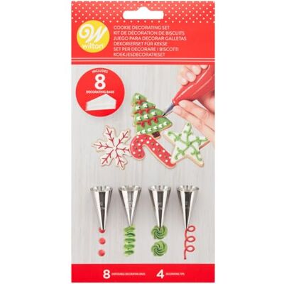 Wilton Cookie Decorating Kit, Christmas, Set/12 Wilton Cookie Decorating Kit, Christmas, Set/12