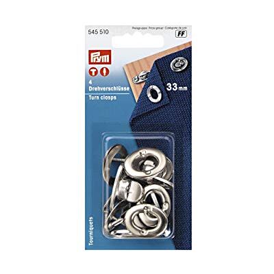 Prym 545510 šroubovací uzávěry 33 mm, mosaz stříbrná barva Prym 545510 šroubovací uzávěry 33 mm, mosaz stříbrná barva