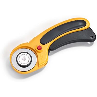 Prym 611393 Rollschneider Comfort 45 mm řezačka na látky s ergonomickou měkkou rukojetí pro přesné řezy díky látce, papíru a kůži ideální pro praváky i leváky žlutá Prym 611393 Rollschneider Comfort 45 mm řezačka na látky s ergonomickou měkkou rukojetí pro přesné řezy díky látce, papíru a kůži ideální pro praváky i leváky žlutá