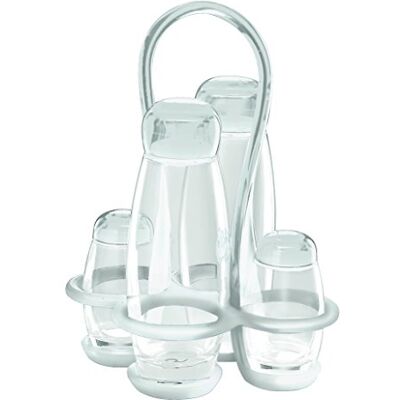 Guzzini Gocce, sada octa olej sůl pepř transparentní, 17 x 15 x h22,5 cm 180 cc, 52 cc 23130000 Guzzini Gocce, sada octa olej sůl pepř transparentní, 17 x 15 x h22,5 cm 180 cc, 52 cc 23130000