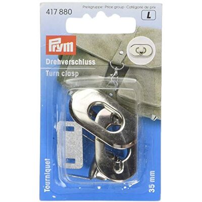 Prym - Vridlås Väsklås - Stříbro - 35x20mm - Zámek Prym - Vridlås Väsklås - Stříbro - 35x20mm - Zámek