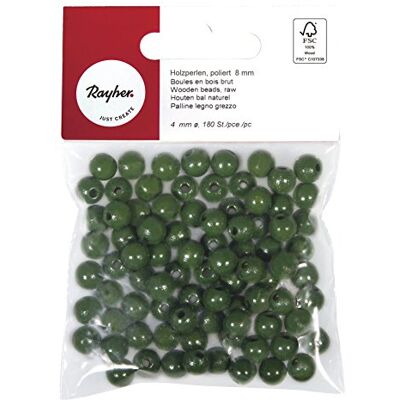 Rayher 1250229 dřevěné perly FSC 100 %, leštěné, 8 mm ø, zelené, SB-Btl 82 kusů Rayher 1250229 dřevěné perly FSC 100 %, leštěné, 8 mm ø, zelené, SB-Btl 82 kusů