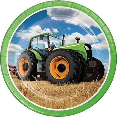 Creative -Toys PC318054 Pappteller mit Traktor-Motiv, rund, 8 Stück Creative -Toys PC318054 Pappteller mit Traktor-Motiv, rund, 8 Stück