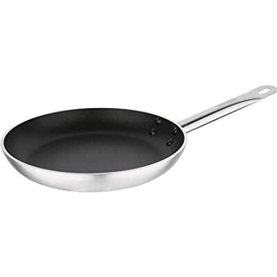 Vogue – CB902 hliníková pánev na smažení, nepřilnavý povrch, teflon, indukční, 28 cm, vhodná pro všechny druhy sporáků Vogue – CB902 hliníková pánev na smažení, nepřilnavý povrch, teflon, indukční, 28 cm, vhodná pro všechny druhy sporáků