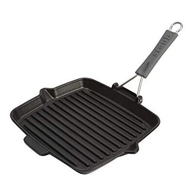 STAUB , Grilovací pánve, grilovací pánev, 24 cm, 0,90 l, černá, litina, čtvercová STAUB , Grilovací pánve, grilovací pánev, 24 cm, 0,90 l, černá, litina, čtvercová