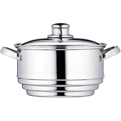 KitchenCraft Univerzální vložka, parní hrnec s víkem, univerzální tlumič se skleněnou poklicí, hodí se na téměř každou pánev a hrnec na vaření, stříbrná ušlechtilá ocel, průměr 16, 18 a 20 cm, KitchenCraft Univerzální vložka, parní hrnec s víkem, univerzální tlumič se skleněnou poklicí, hodí se na téměř každou pánev a hrnec na vaření, stříbrná ušlechtilá ocel, průměr 16, 18 a 20 cm,