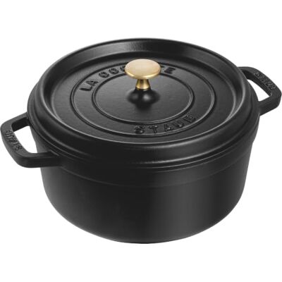 STAUB Litinová pekáč / kokpit , kulatá 24 cm, 3,8 l, černá STAUB Litinová pekáč / kokpit , kulatá 24 cm, 3,8 l, černá