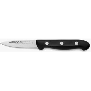 Arcos Nůž na loupání z ušlechtilé oceli 80 mm – profesionální kuchyňský nůž na loupání ovoce a zeleniny – ergonomická rukojeť z polyoxymetylenu, černá, řada Maitre