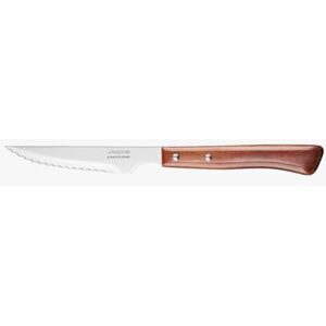 Arcos Tischmesser Fleischmesser aus Nitrum Edelstahl, Langlebig und Spülmaschinengeeignet, Griff aus braunem Holz Serie Mesa