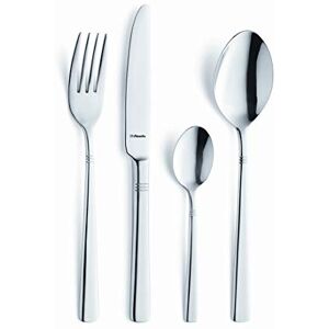 Amefa Palmon Besteck Set 24-teilig Besteckset für 6 Personen Edelstahl Rostfrei Spülmaschinenfest Dezente Akzente am oberen Griffende