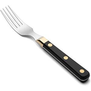 Arcos Fleischgabel aus Nitrum Edelstahl 20 cm Ergonomischer Griff aus Polyoxymethylen POM, Ideal für Schneiden und Hacken Schwarz und Gold, Serie Mesa