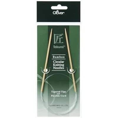 Clover 3922 Rundstricknadel Bambus Takumi 80 cm, 2,25 mm Clover 3922 Rundstricknadel Bambus Takumi 80 cm, 2,25 mm
