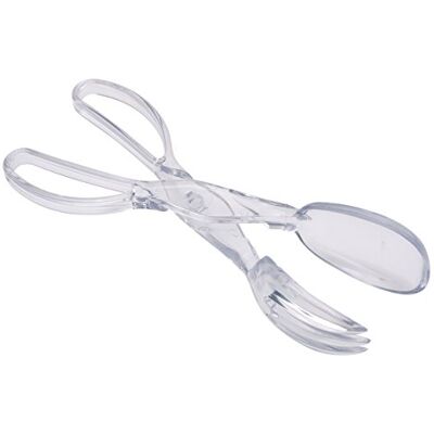 KitchenCraft Kleště na salát plast, servírovací příbor, salátový příbor kleště s vidličkou a lžící, kuchyňské kleště s dlouhou rukojetí, špagetové kleště, transparentní, plast, 29 cm KitchenCraft Kleště na salát plast, servírovací příbor, salátový příbor kleště s vidličkou a lžící, kuchyňské kleště s dlouhou rukojetí, špagetové kleště, transparentní, plast, 29 cm