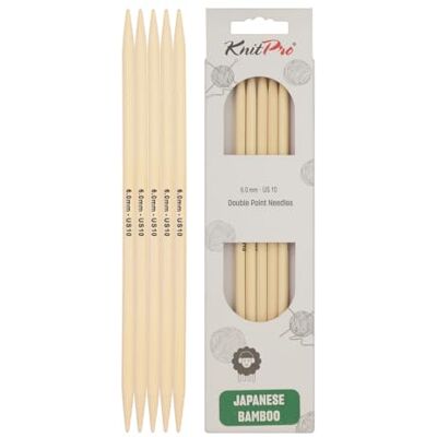 KnitPro K22132 punčochové pletivo, Bamboo, přírodní, 20 x 0, 6 x 0, 6 cm, 5 Count KnitPro K22132 punčochové pletivo, Bamboo, přírodní, 20 x 0, 6 x 0, 6 cm, 5 Count