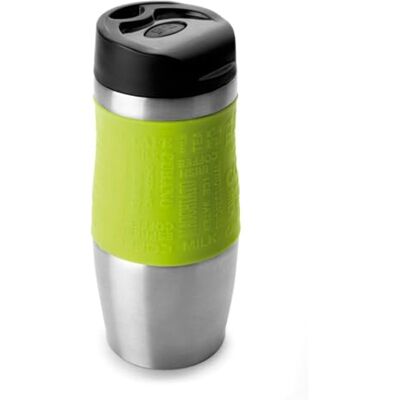 Ibili Termohrnek Luxe 400 ml, ušlechtilá ocel, stříbrná/zelená/černá, 7 x 7 x 20 cm Ibili Termohrnek Luxe 400 ml, ušlechtilá ocel, stříbrná/zelená/černá, 7 x 7 x 20 cm